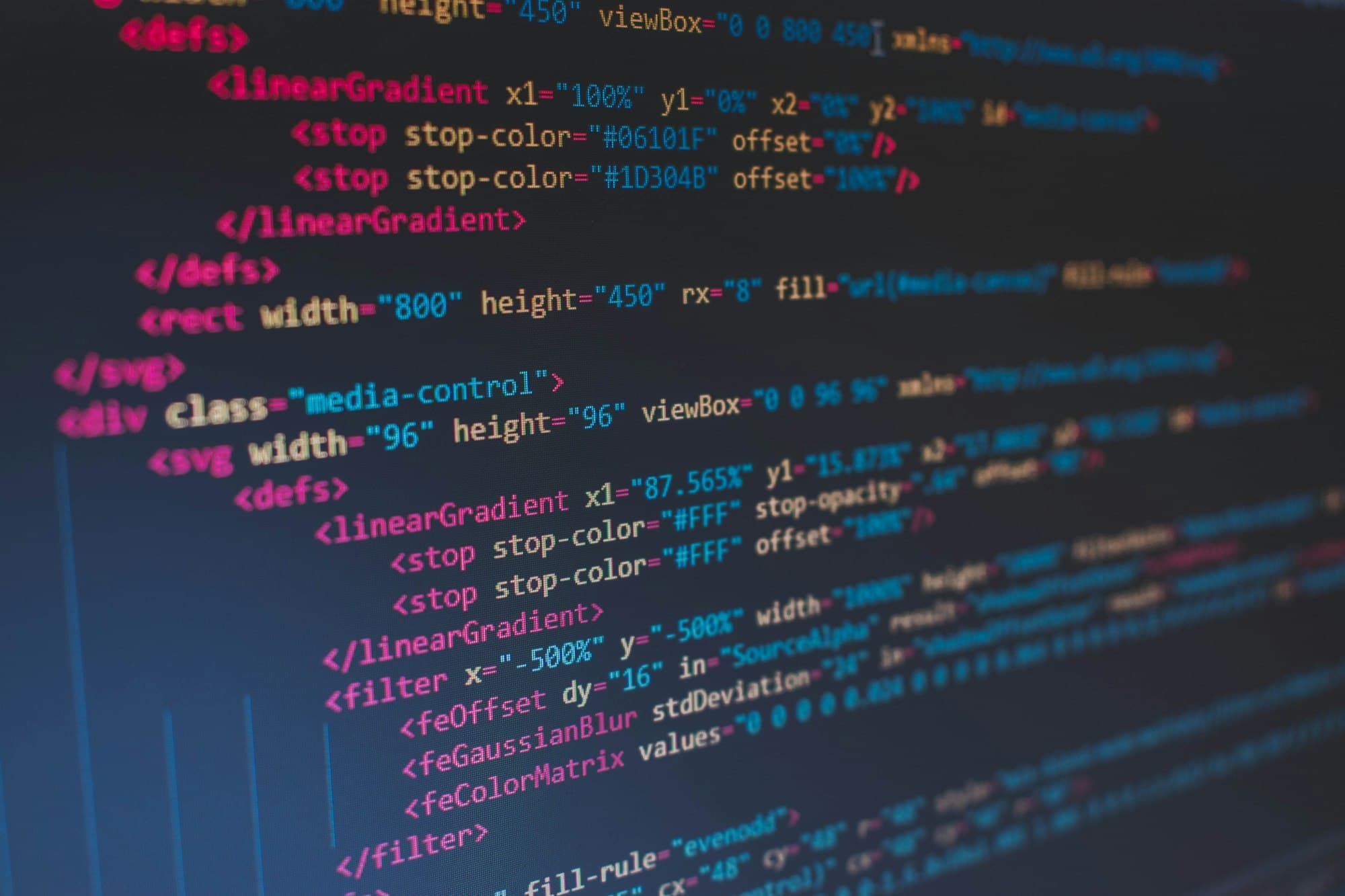 Lines of source code on a dark screen
